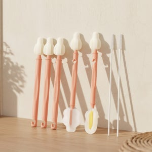 하이비 몽글이 젖병 젖꼭지 텀블러 빨대 세척 솔 브러쉬 혼합 세트