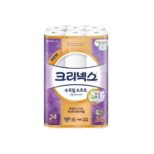 유한킴벌리 크리넥스 수프림소프트 화장지 3겹 24롤 휴지