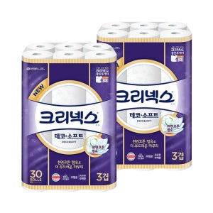유한킴벌리 크리넥스 데코 소프트 3겹 화장지 25m 60롤 휴지