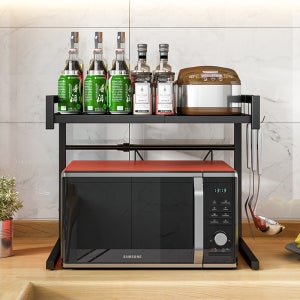 일상잡화 공간활용 2단 전자레인지 폭조절 수납 선반/렌지대