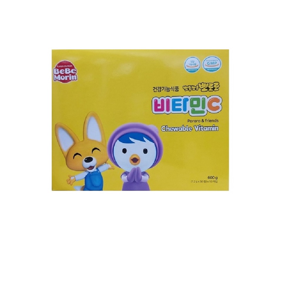 <b>뽀롱뽀롱 뽀로로 비타민C 복숭아맛</b> 1.2g X 50정 X 10 개입 (1박스)