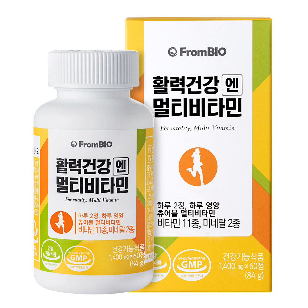 <b>프롬바이오</b> 활력건강엔 멀티비타민 60캡슐, 1개