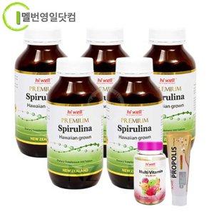 하이웰 프리미엄 하와이안 스피루리나 500정 5개+비타민젤리+치약