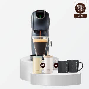 돌체구스토 지니오S 터치 캡슐 커피머신+(써모스 스트로 컵앤텀블러 720ml+블랙 머그 2개) 증정 [본사직영]
