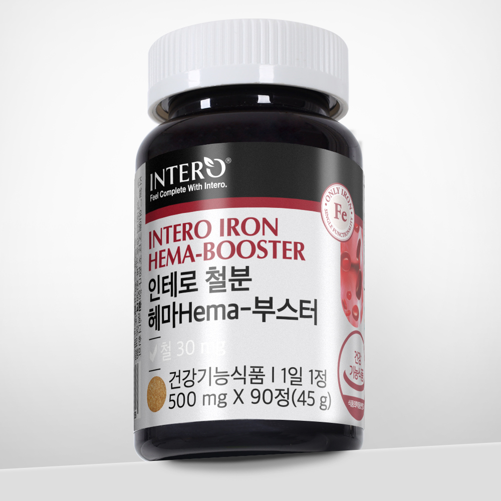인테로 <b>철분 헤마</b> Hema-<b>부스터</b> 90정, 1개