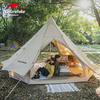 Naturehike Glamping Long Indian Outdoor Multi-person 캠핑면 피라미드 대형 텐트