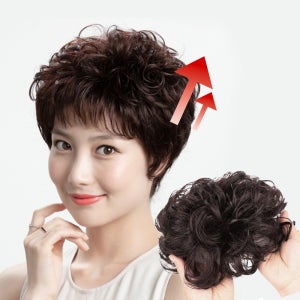 디데이원 인모정수리가발 중년 여성 부분가발 다크브라운