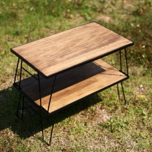 캠핑 쿨러스탠드 블랙스탠드 1개세트(가방 포함) 우드 상판 하판 사이드테이블 쿨러받침대