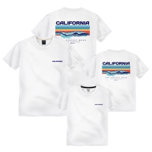 옥스타 캘리포니아 웨이브 패밀리 반팔티셔츠