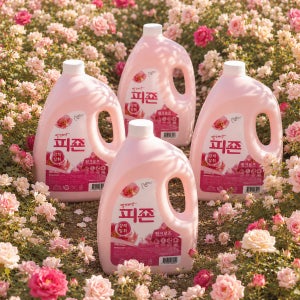 피죤 강력탈취 섬유유연제 레귤러 핑크로즈, 3.1L, 4개