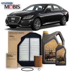 G80 DH 3.3 3.8 가솔린 휘발유 (16-20년식) 순정필터+세븐합성유 5w30