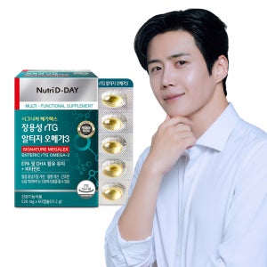 뉴트리디데이 메가렉스 장용성 rTG 알티지 오메가3 PTP 60캡슐 1박스