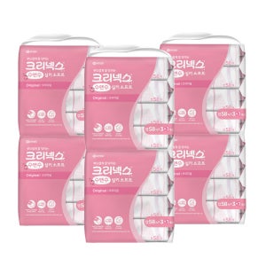 크리넥스 수앤수 실키소프트 물티슈 캡형 58매 4입x6팩