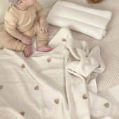 마리데 푸드리 아기 신생아 유아 거즈 5중 블랭킷 사계절 이불 (M, L사이즈) 이미지