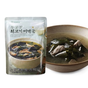 피코크 정갈한 쇠고기 미역국 500g 저녁 국 반찬 캠핑 요리 육수