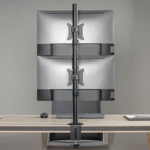 엔산마운트 LDT-C02V 클램프 스탠드 수직 상하 듀얼모니터암 모니터 마운트 거치대