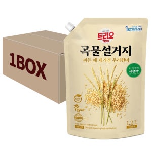 트리오 곡물설거지 우리현미 주방세제 리필 1200ml 10개
