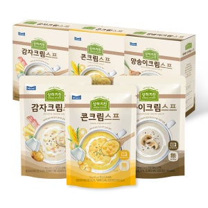 상하키친 스프 기획세트 (감자크림 150g 3팩, 양송이크림 150g 3팩, 콘크림스프 150g 3팩) (총 9팩)