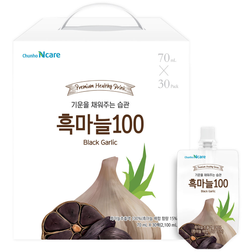 천호엔케어 흑마늘 추출액 100% 진액 흑마늘 즙 30포