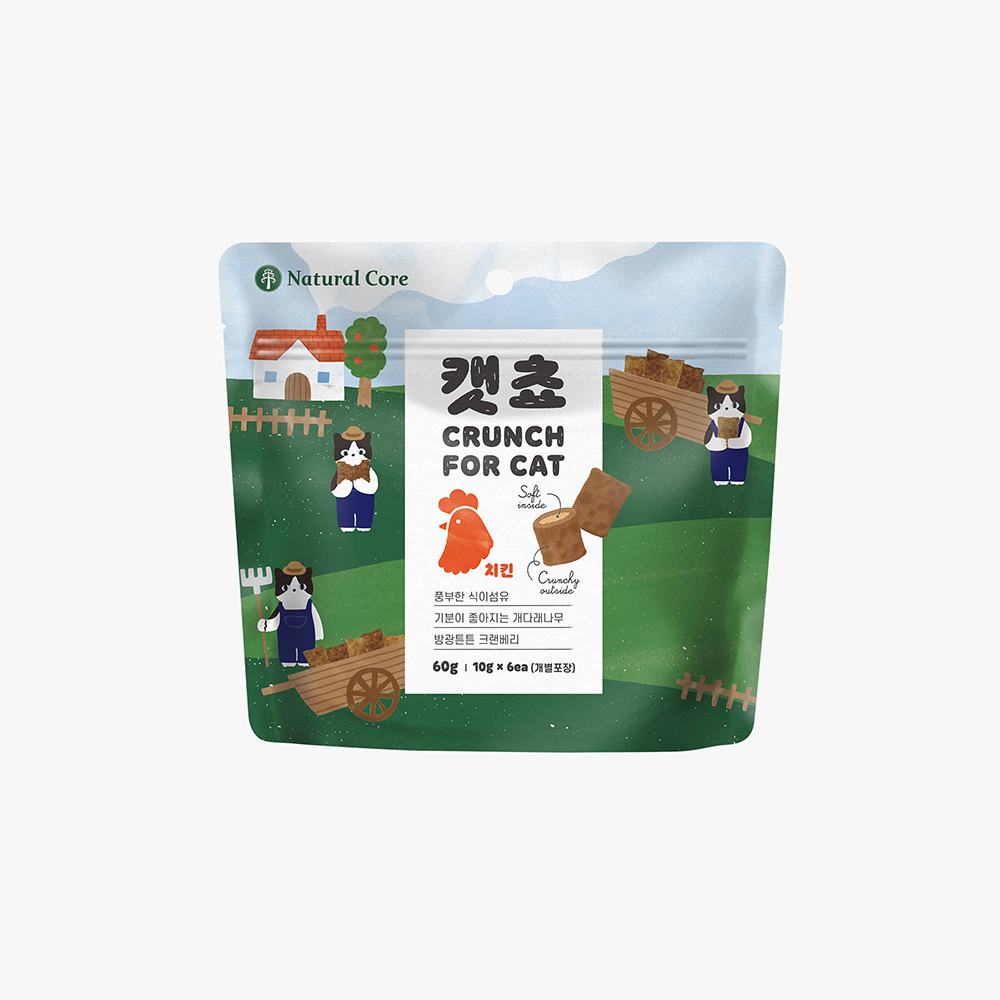 네츄럴코어 캣쵸 60g 치킨 고양이간식