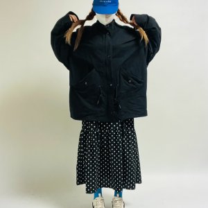 사샤 남녀공용 숏 야상자켓 오버핏야상, 2Colour (블랙,카키)