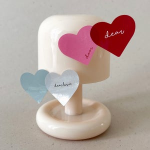 작은 리틀 2개1세트 하트 스티커 주문 제작 데코 캔들 꽃 답례품 카페 아이옷 S45