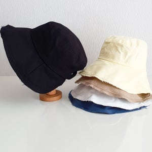 벙거지모자 여성 면 시원한 밸크로 와이어 큰챙모자 자외선차단