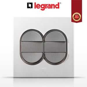 르그랑 아테오 펄알루 원형 2개용 4구 스위치 / 2+2