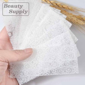 [C31] 레이스 필름 10장 세트 블랙 네일아트 재료