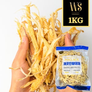 우성수산 깨끗한 황태채 1kg [ 자연건조 명태채 북어채 황태 황태포 노가리 업소용 ]