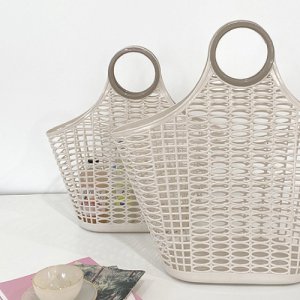 레트로 엄마 플라스틱 장바구니 젤리 마트 시장가방 복고 휴대용 에코백 소형 대형