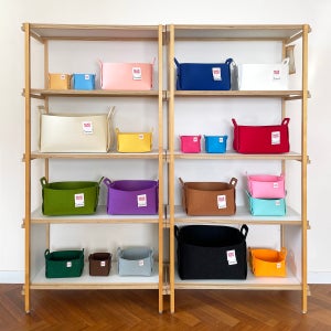 마롱즈 펠트 접이식 수납 바구니 / 장난감 바구니 / 패브릭 바구니 S