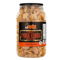 Utz 포크 라인즈 바베큐 치차론 돼지껍데기 튀김 과자 7.5oz(212.6g) 2팩 Pork Rinds Barbecue