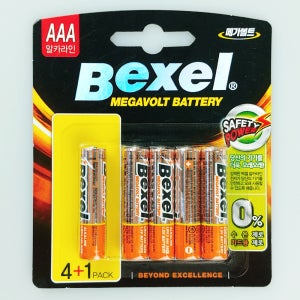 벡셀 메가볼트 배터리 AAA 4+1입
