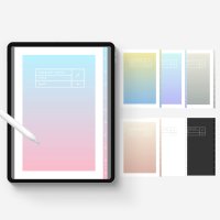 DT 굿노트 그라데이션 노트 25종 아이패드 굿노트 속지 필기노트 노타빌리티 단어장 오답노트 스터디플래너 서식 pdf 양식