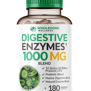 Wholesome Wellness 복합 소화효소 180정 흡수율 엔자임 효소