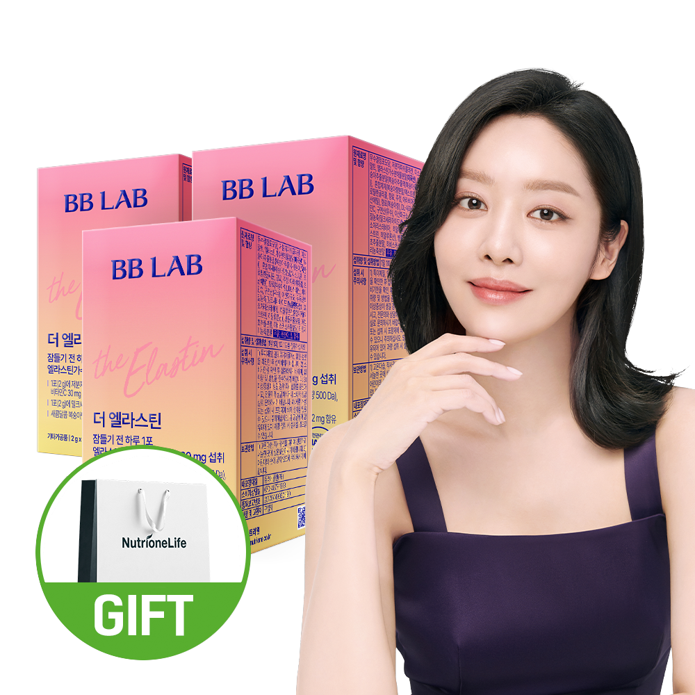 비비랩 차주영 더 엘라스틴 먹는 저분자콜라겐 30포, 3개