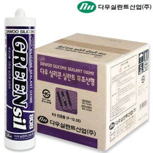 무초산 걸레받이 실리콘 다우실리콘 그린씰 808 창호 샷시 외벽 창틀 백색 1박스(25개입)