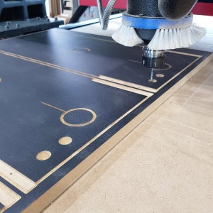 전체코팅 40x100mm 블랙합판 목재 재단 CNC가공