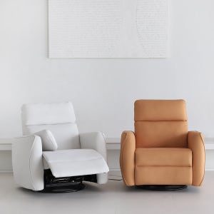 컴프홈 위니 1인용소파 회전 리클라이너 패브릭 안락 쇼파