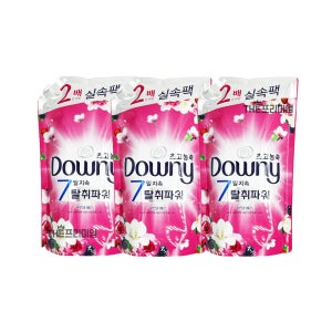 다우니 초고농축 섬유유연제 목련과 베리 대용량 리필 1.6Lx3개