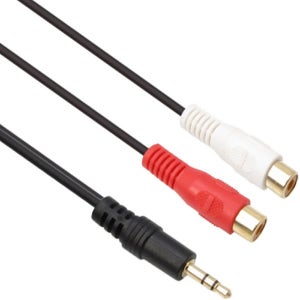 3.5 AUX 2RCA 암 분배 Y 음성출력 연장 케이블 오디오 스피커 엠프 잭