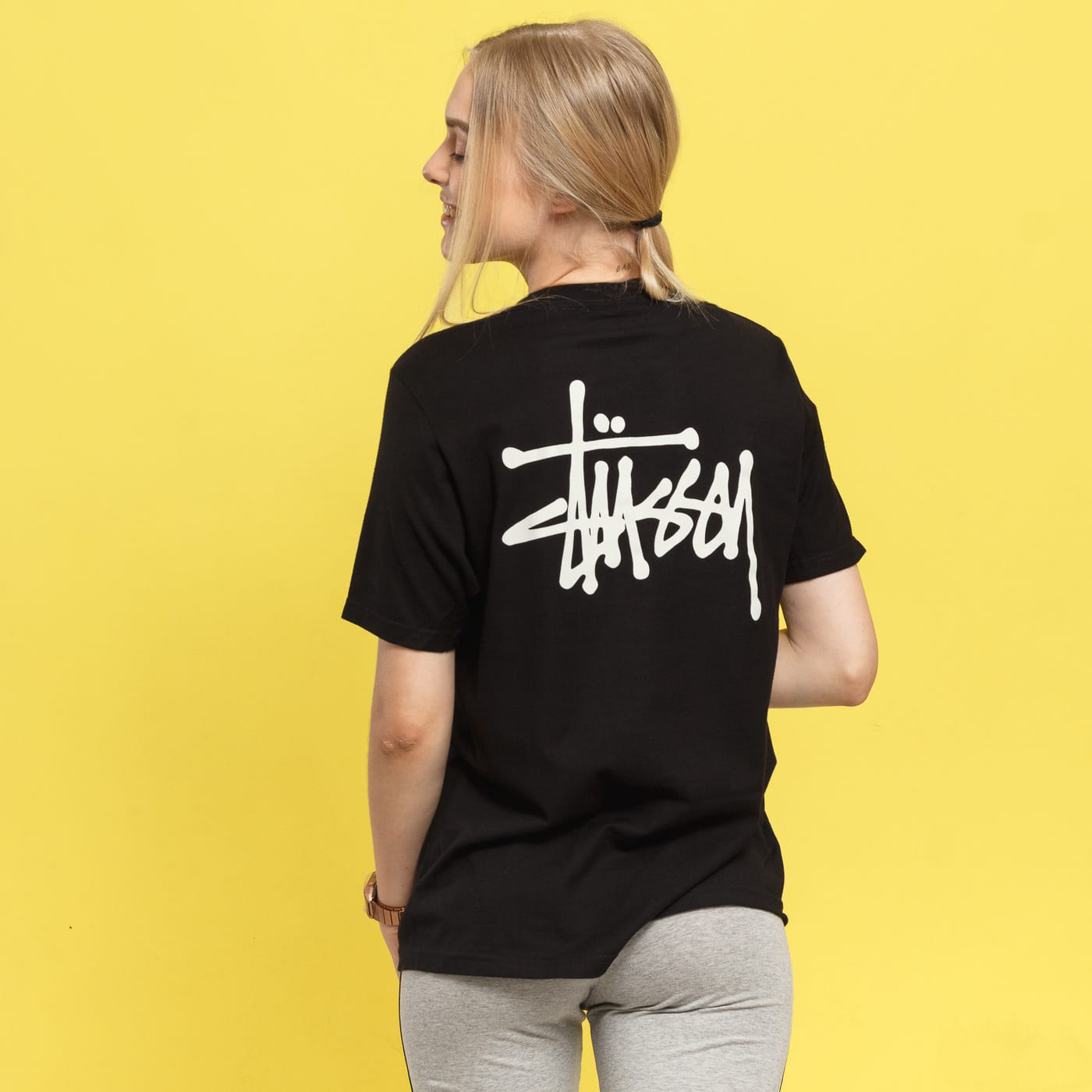 STUSSY <b>BASIC</b> TEE 오리지날 <b>베이직</b> 로고 코튼 반팔티