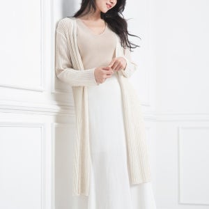 [특가세일] 슬림 골지 린넨 롱 니트 오픈 여름용 레이온 마 가디건 검정색 카키 베이지(헤라)