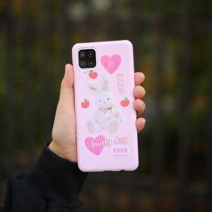 갤럭시 A42 케이스 Cute bunny A42 하드 SM-A426 도어범퍼 카드수납