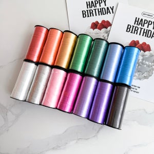 로나파티 컬링 리본 끈 헬륨 가스 풍선 다발 만들기 생일 파티 이벤트