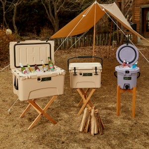 코드리빙 감성 캠핑 폴딩 쿨러 받침대 접이식 워터저그 스탠드