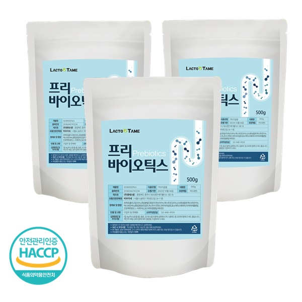 락토테미 프리바이오틱스 분말 가루 비피더스 대용량 유산균 유익균먹이 500g 3팩