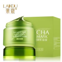 1pcs LAIKOU MACHA 머드 마스크 페이스 트리트먼트 고발유 블랙헤드 제거 딥 모공 클렌저 유기농 녹차 마스크