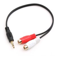 3.5mm AUX RCA 암 변환 케이블 젠더 Y형 3극